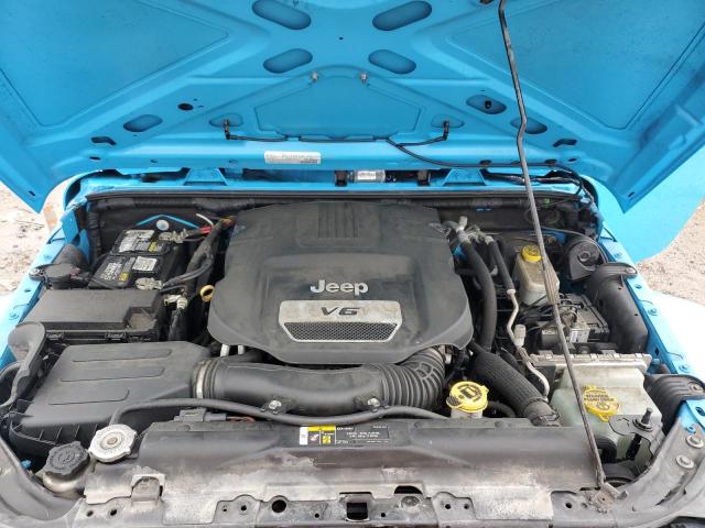 1C4BJWDG7HL566263 - 2017 JEEP WRANGLER U SPORT BLUE photo 12