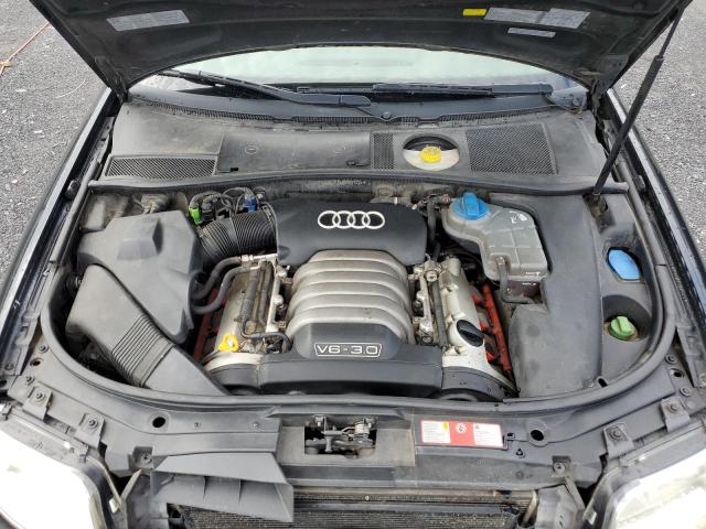 WAULT64B12N042277 - 2002 AUDI A6 3.0 QUATTRO BLACK photo 11