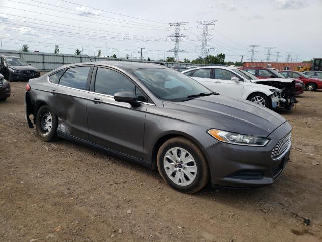 3FA6P0G76DR357607 - 2013 FORD FUSION S GRAY photo 4