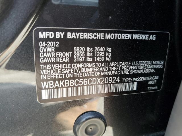 WBAKB8C56CDX20924 - 2012 BMW 750 LI WHITE photo 12