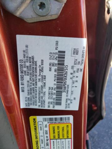 3FA6P0H70ER267515 - 2014 FORD FUSION SE RED photo 12