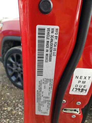 3C4NJDEB2MT595009 - 2021 JEEP COMPASS 80TH EDITION RED photo 12