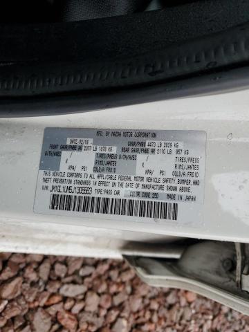 JM1GL1UM5J1305563 - 2018 MAZDA 6 SPORT Biały zdjęcie 12