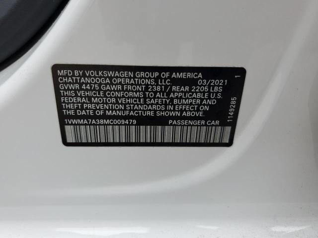 1VWMA7A38MC009479 - 2021 VOLKSWAGEN PASSAT R-LINE Ağ foto 12