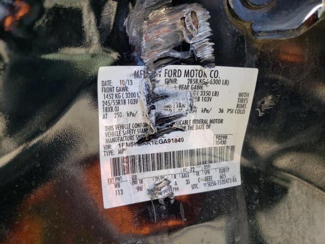 1FM5K8AR1EGA91849 - 2014 FORD EXPLORER POLICE INTERCEPTOR TWO TONE photo 14