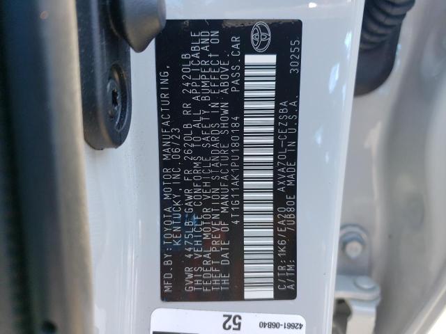 4T1G11AK1PU180184 - 2023 TOYOTA CAMRY SE NIGHT SHADE SILVER photo 12