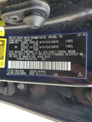 5TDKKRFH0GS501529 - 2016 TOYOTA HIGHLANDER XLE Սև լուսանկար 14