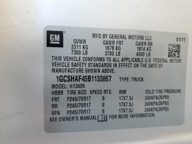 1GCSHAF45B1133867 - 2011 CHEVROLET EXPRESS G1 灰色 照片 13
