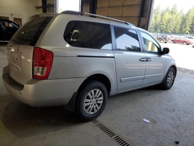 KNDMG4C73B6374678 - 2011 KIA SEDONA LX SILVER photo 3