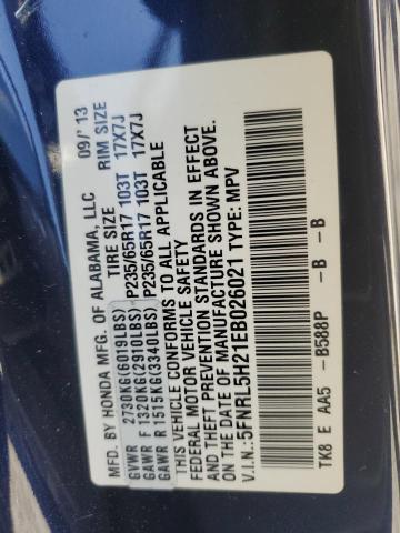 5FNRL5H21EB026021 - 2014 HONDA ODYSSEY LX Mavi foto 13