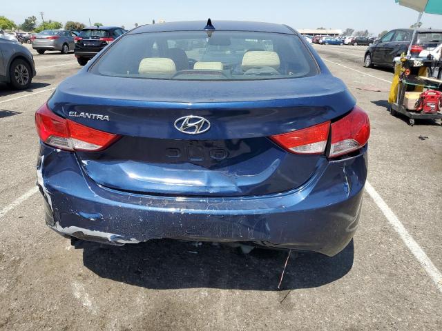 KMHDH4AE0DU570103 - 2013 HYUNDAI ELANTRA GLS BLUE photo 6