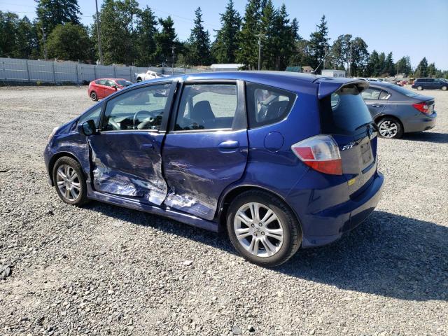 JHMGE8H59BC019161 - 2011 HONDA FIT SPORT BLUE photo 2