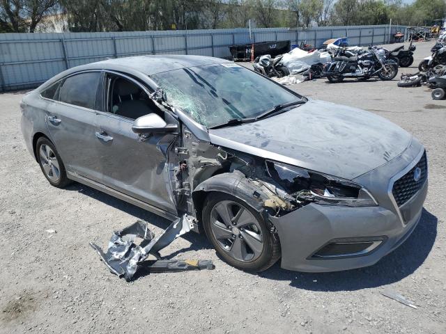 KMHE34L13HA056475 - 2017 HYUNDAI SONATA HYBRID GRAY photo 4