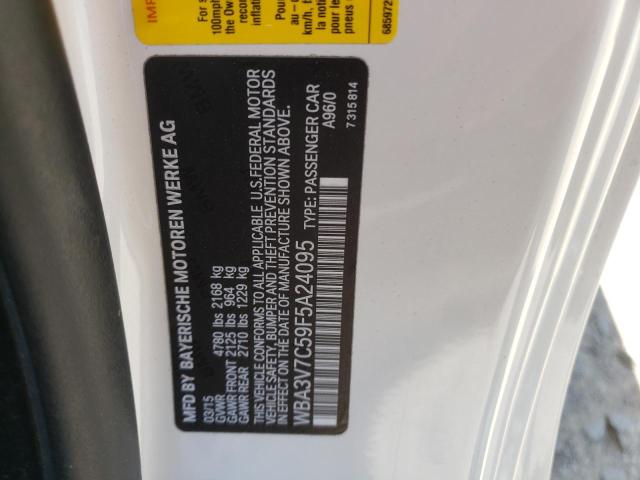 WBA3V7C59F5A24095 - 2015 BMW 428 I SULEV WHITE photo 12