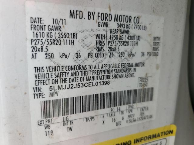 5LMJJ2J53CEL01398 - 2012 LINCOLN NAVIGATOR TAN photo 13