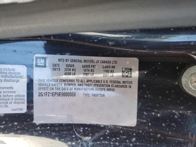 2G1FZ1EP9E9800359 - 2014 CHEVROLET CAMARO ZL1 ლურჯი ფოტო 13