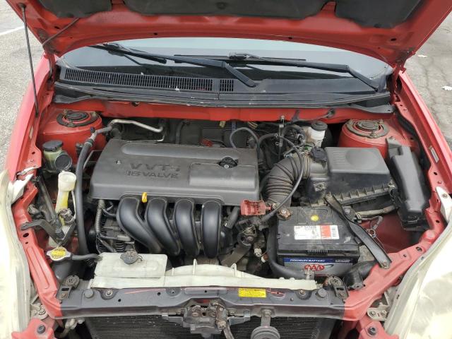2T1KR32E33C152311 - 2003 TOYOTA COROLLA MA XR RED photo 11
