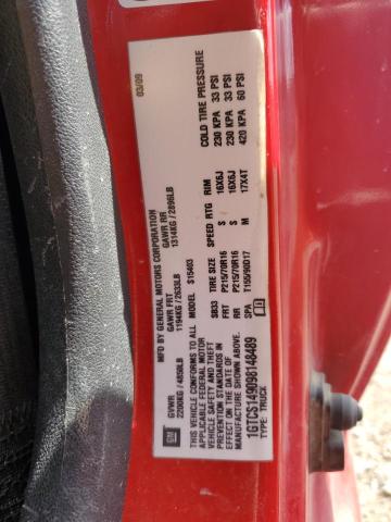 1GTCS149098148489 - 2009 GMC CANYON RED photo 12