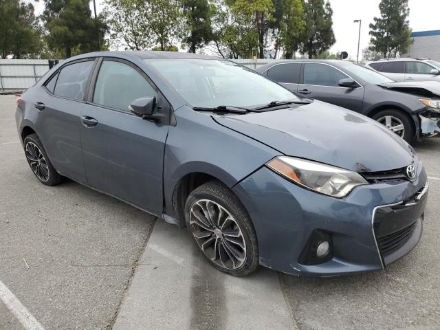 2T1BURHEXEC058406 - 2014 TOYOTA COROLLA L BLUE photo 4