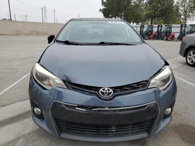 2T1BURHEXEC058406 - 2014 TOYOTA COROLLA L BLUE photo 5