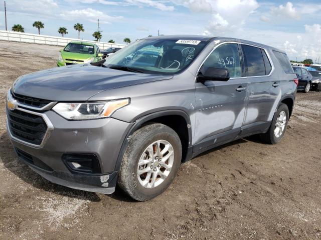 1GNERFKW2KJ283960 - 2019 CHEVROLET TRAVERSE LS GRAY photo 1