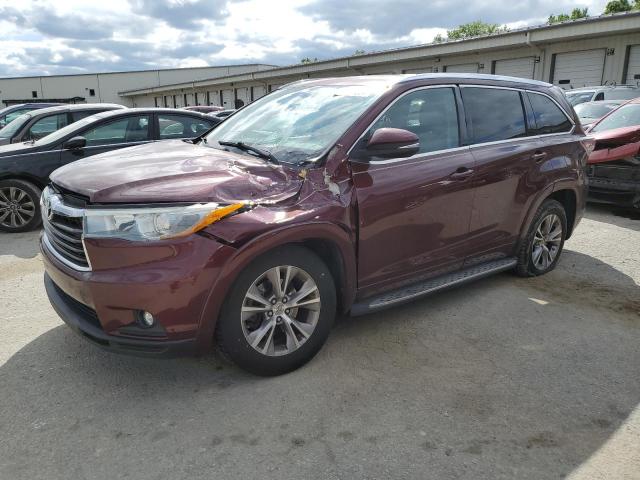 5TDKKRFH3FS096216 - 2015 TOYOTA HIGHLANDER XLE PURPLE photo 1