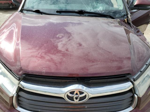 5TDKKRFH3FS096216 - 2015 TOYOTA HIGHLANDER XLE PURPLE photo 11