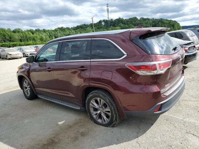 5TDKKRFH3FS096216 - 2015 TOYOTA HIGHLANDER XLE PURPLE photo 2