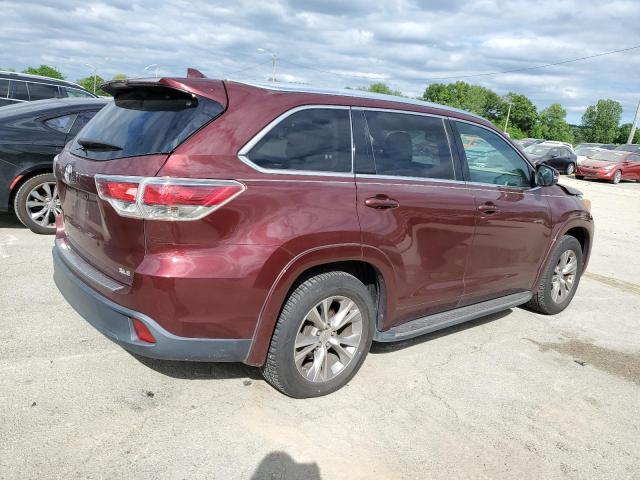 5TDKKRFH3FS096216 - 2015 TOYOTA HIGHLANDER XLE PURPLE photo 3