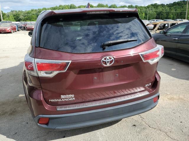 5TDKKRFH3FS096216 - 2015 TOYOTA HIGHLANDER XLE PURPLE photo 6