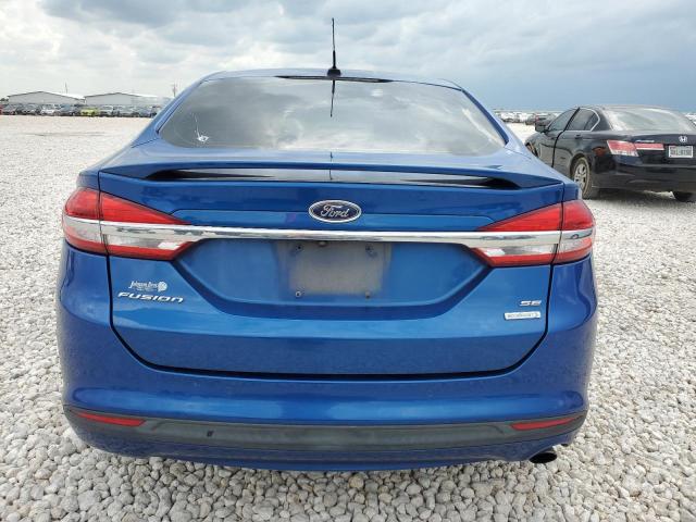 3FA6P0HD3JR224433 - 2018 FORD FUSION SE BLUE photo 6