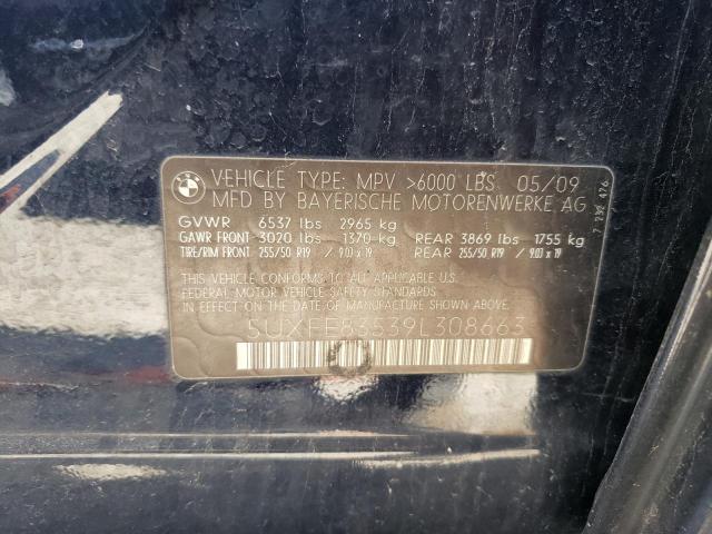 5UXFE83539L308663 - 2009 BMW X5 XDRIVE48I BLUE photo 13