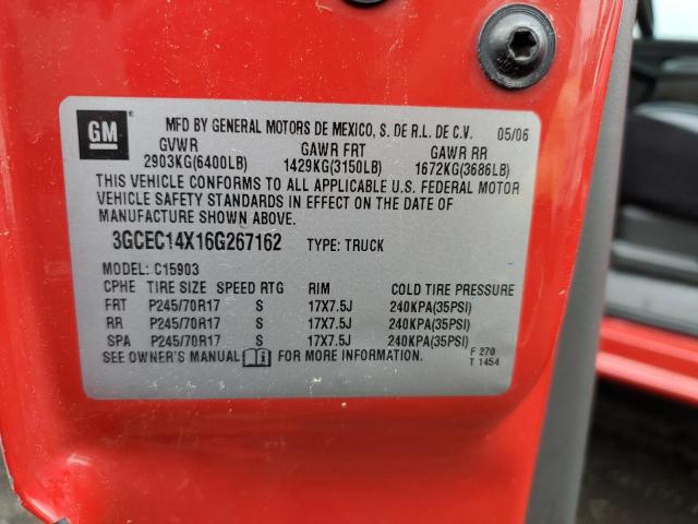 3GCEC14X16G267162 - 2006 CHEVROLET SILVERADO C1500 Qırmızı foto 12