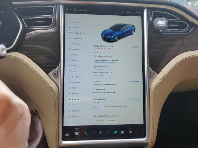 5YJSA1H20EFP63324 - 2014 TESLA MODEL S BLUE photo 9