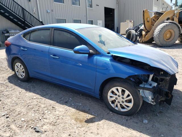 KMHD74LF3HU398311 - 2017 HYUNDAI ELANTRA SE BLUE photo 4