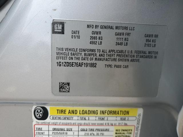 1G1ZD5E76AF191882 - 2010 CHEVROLET MALIBU 2LT 银色 照片 13