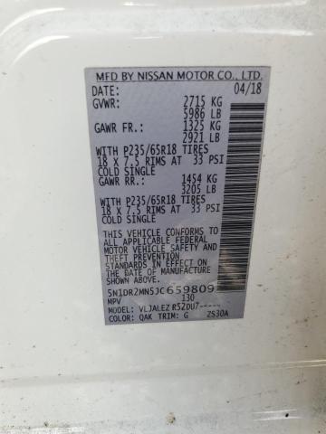 5N1DR2MN5JC659809 - 2018 NISSAN PATHFINDER S Weiß Foto 13