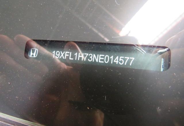 19XFL1H73NE014577 - 2022 HONDA CIVIC EXL იასამნისფერი ფოტო 10