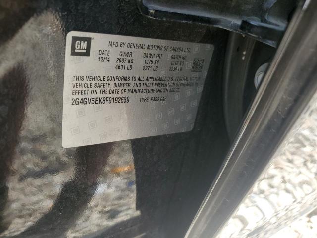 2G4GV5EK8F9192639 - 2015 BUICK REGAL 黑色 照片 12