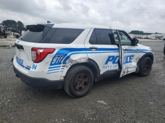 1FM5K8AB7MGA42527 - 2021 FORD EXPLORER POLICE INTERCEPTOR თეთრი ფოტო 3