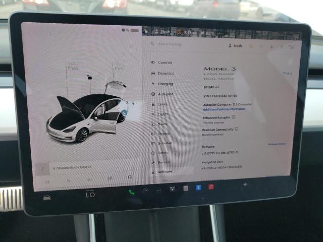 5YJ3E1EB4JF101155 - 2018 TESLA MODEL 3 WHITE photo 9