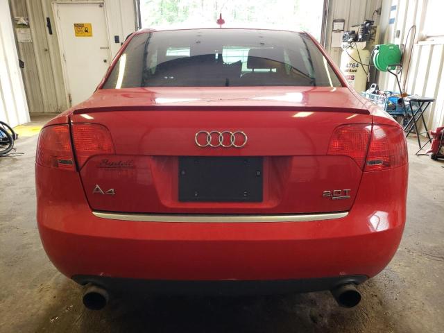 WAUDF98E67A022008 - 2007 AUDI A4 2.0T QUATTRO RED photo 6