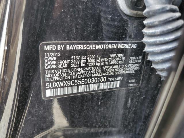 5UXWX9C55E0D30100 - 2014 BMW X3 XDRIVE28I BLACK photo 13