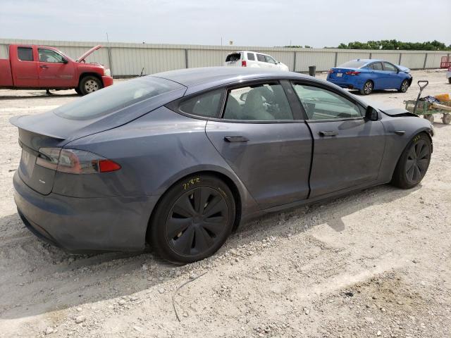 5YJSA1E67MF431595 - 2021 TESLA MODEL S Մոխրագույն լուսանկար 3