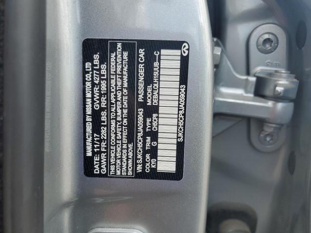 SJKCH5CP8JA059043 - 2018 INFINITI QX30 BASE SILVER photo 13