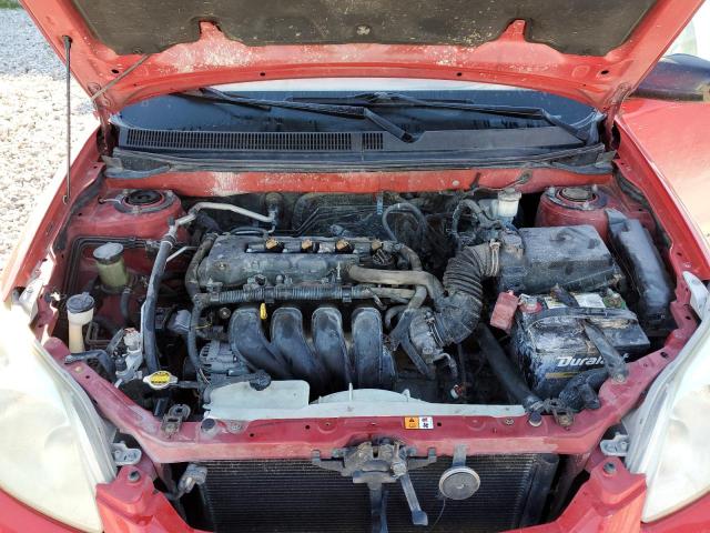 2T1KR32E46C555881 - 2006 TOYOTA COROLLA MA XR RED photo 11