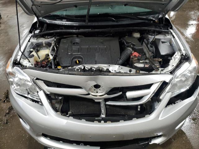 2T1BU4EE9BC614773 - 2011 TOYOTA COROLLA BASE SILVER photo 11