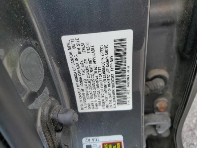 2HKRM4H77DH680332 - 2013 HONDA CR-V EXL GRAY photo 13