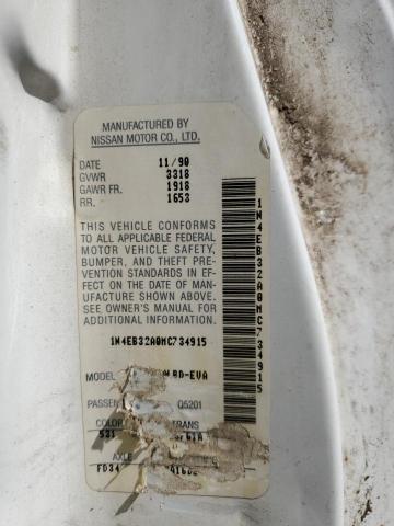 1N4EB32A0MC734915 - 1991 NISSAN SENTRA WHITE photo 12