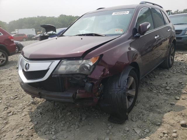 2HNYD2H27CH529092 - 2012 ACURA MDX BURGUNDY photo 1